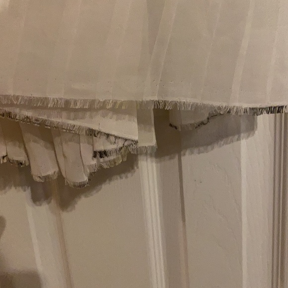 Nicholas Stripe Dress White Pleated Midi 8 - Picture 11 of 13